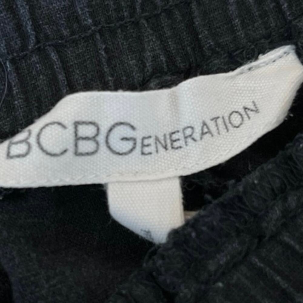 Bcbgeneration Black Linen Drawstring Mid Rise Sim… - image 3